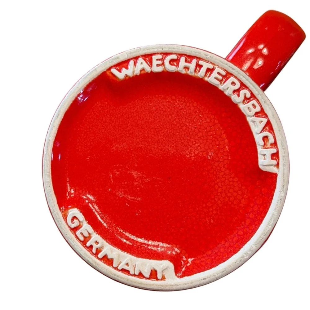 Waechtersbach Germany CHIP Christmas Tree‎ 12oz Red Coffee Mug Cup Vintage 80s